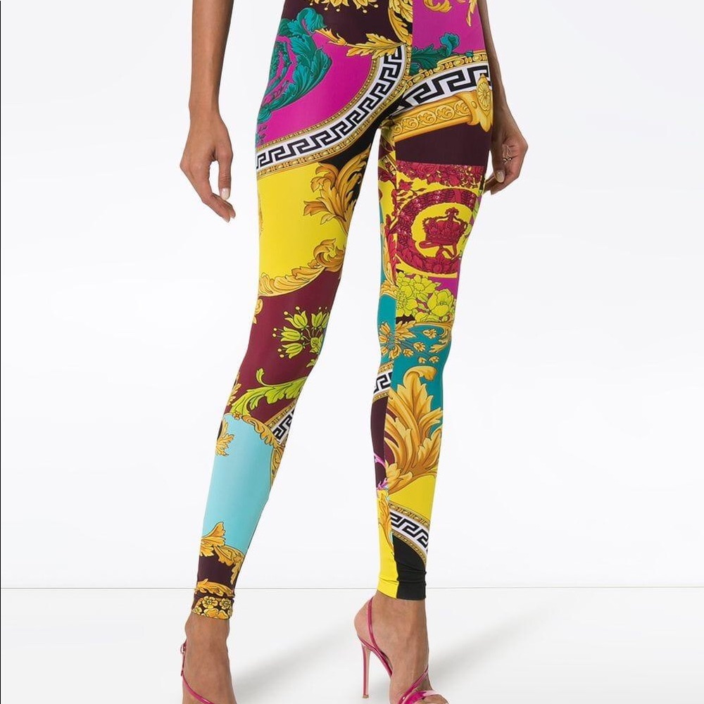 Versace multicolor women leggings 36 xs